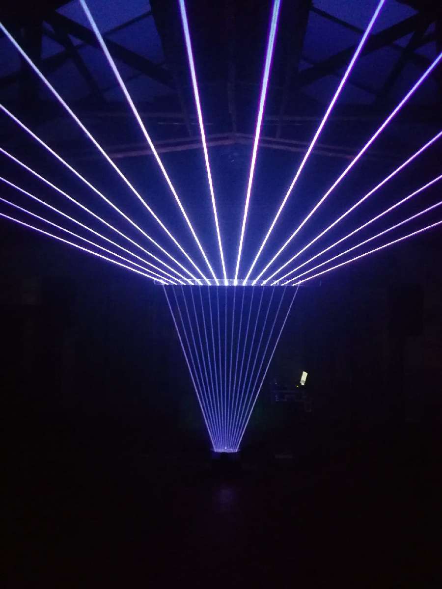 Laser harp beams deflector with movable mirrors
